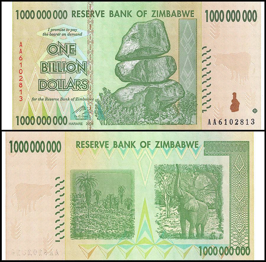 ジンバブエ】10億 ジンバブエ・ドル（３次紙幣） – 紙幣館オンライン 