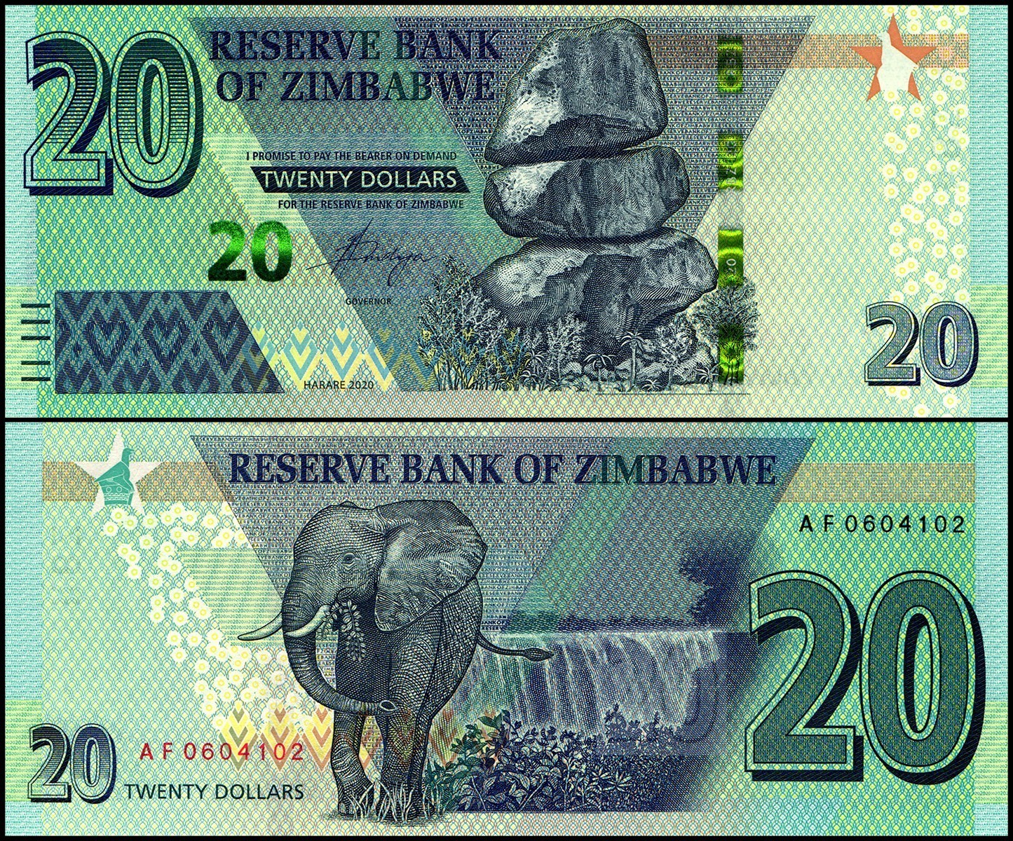 ジンバブエ】２0ドル （５次紙幣） – 紙幣館オンラインショップ