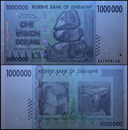 【ジンバブエ】100万ドル（３次紙幣）